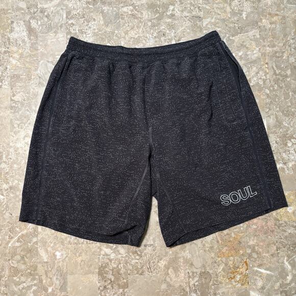 Lululemon Shorts Mens XL Pace Breaker 7” Black Gym Running Lined Soul Cycle - Picture 1 of 10
